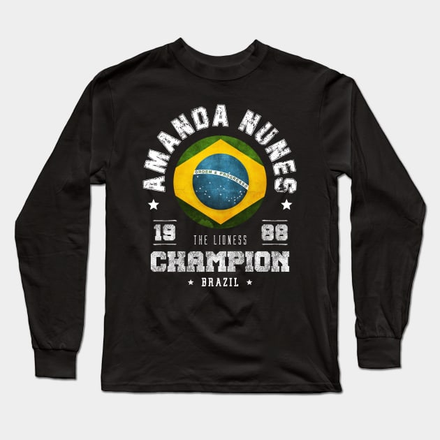 Amanda Nunes MMA Long Sleeve T-Shirt by CulturedVisuals